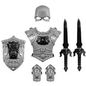 Kit de Espadas Escudo e Máscara de Brinquedo Gladiador Medieval Infantil