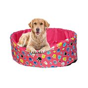 Cama Caminha para Pet Cachorro Gato Europa com Almofada Rosa XG