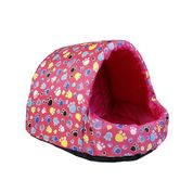 Caminha para pet Cachorro Gato Casinha Iglu Rosa M