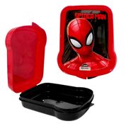 Porta Lanche Sanduíche de Pão de Forma 530ml do Homem Aranha Spiderman Plasútil