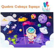 Quebra Cabeça Espaço - Brinquedo Madeira Loopi Toys