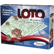 JOGO DE BINGO LOTO 48 CARTELAS C/PEDRA MADEIRA