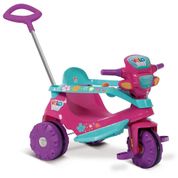 TRICICLO VELOBABY PASSEIO E PEDAL GATINHA ROSA