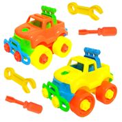 Kit Caminhonetes Monta Desmonta com Chave Brinquedo Infantil