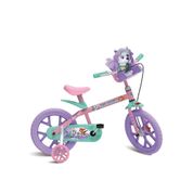 Bicicleta Aro 14" Bandeirante 3285 Patrulha Canina Rosa com Lilas