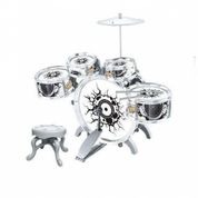 Bateria Infantil Musical Rock Party Com Banqueta E Pedal