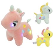 Unicornio de Pelucia Com LED 26cm -  Bbr Toys Cor Sortida