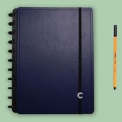 Caderno Inteligente Grande Dark Blue Azul Escuro 80 Folhas