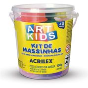 MASSA PARA MODELAR CRIATIVA ART KIDS 1 150G.POTES C/MOLDES