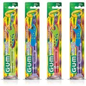 ESCOVA DE DENTE CRAYOLA MAKER NEON METALIC + FLOSSERS - GUM