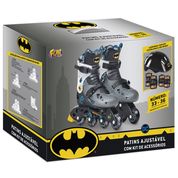 Patins Batman Ajustavel 33 A 36 Com Kit De Seguranca