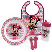 KIT ALIMENTACAO MINNIE BABY PRATO/TALHER/COPO