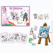 Kit de Pintura Infantil Meu Pequeno Unicornio Com Cavalete