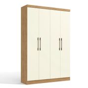 Guarda Roupa Modulado Prisma 4 Portas e 2 Gavetas - Freijó/Off White