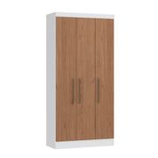 Guarda Roupa Modulado Infinity com 3 Portas - Branco Line/Macadâmia