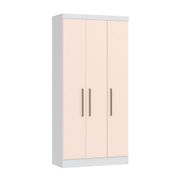 Guarda Roupa Modulado Infinity com 3 Portas - Branco Line/Rosa