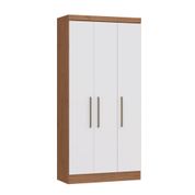 Guarda Roupa Modulado Infinity com 3 Portas - Macadâmia/Branco Line