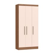 Guarda Roupa Modulado Infinity com 3 Portas - Macadâmia/Rosa