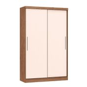 Guarda Roupa Modulado Infinity com 2 Portas de Correr - Macadâmia/Rosa