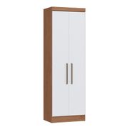 Guarda Roupa Modulado Infinity com 2 Portas - Macadâmia/Branco Line