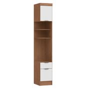 Guarda Roupa Modulado Infinity com 1 Gaveta - Macadâmia/Branco Line