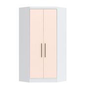 Guarda Roupa Modulado Infinity de Canto com 2 Portas - Branco Line/Rosa