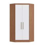 Guarda Roupa Modulado Infinity de Canto com 2 Portas - Macadâmia/Branco Line