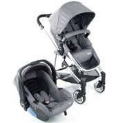 Carrinho Passeio Com Bebê Conforto Epic Lite Cinza Infanti