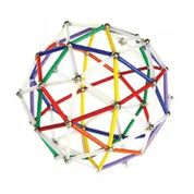 Brinquedo Magnético Magstix Geodésica 110 - Kit 170 peças - Colorido - Magnetech