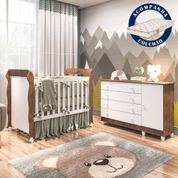 Conjunto para Quarto Carolina Baby Taís/Mirelle Branco Fosco