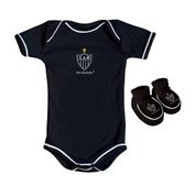 Body e Pantufa Atlético MG Preto Torcida Baby