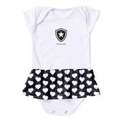 Body Vestido Botafogo Corações Torcida Baby