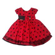 Vestido Infantil Minnie Vermelho/Preto Laço