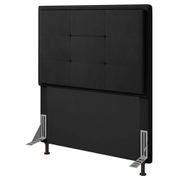 Cabeceira Cama Box Solteiro 90cm D10 Ônix Suede Preto - Mpozenato