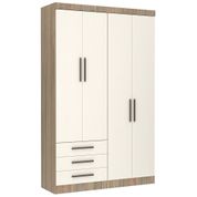 Guarda Roupa Modulado 4 Portas 278 Slim Areia/Jequitiba - Eucamóveis