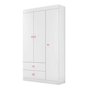 Guarda-Roupa Mpozenato Guarda Roupa 3 Portas 2 Gavetas X21A Branco 199 cm 104 40