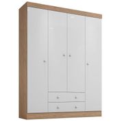 Guarda Roupa Infantil 200cm 4 Portas 2 Gavetas Íbis I03 Branco/Cartagena - Mpozenato