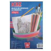 Bloco Branco A4 P/ Desenho 120g/m 20 Fls 210mmx297mm