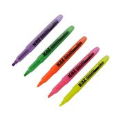 Pincel Marca Texto Fluorescente 5 Cores Diferentes