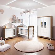 Conjunto para Quarto Carolina Baby Gabrielle/Lila Branco Amadeirado