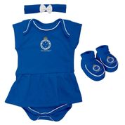 Kit Bebê Cruzeiro 3 Peças Feminino Oficial - Torcida Baby