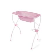 BANHEIRA CARINHO 25 LITROS COM SUPORTE ROSA BEBE - 0750.016