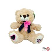 Urso De Pelúcia Fofo 25cm Fizzy - Creme