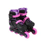 Patins Infantil para Criança com Led 4 Rodas In Line Tri Line Feminino 36-39 Rosa