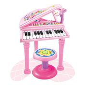 PIANO INFANTIL COM BANQUINHO ROSA