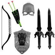 Kit Cavaleiro Medieval Infantil 2 Espadas Escudo Arco e Flecha