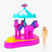 Playset com Mini Figura - Parque da Judy - Carrossel - Samba Toys