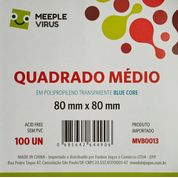 Sleeves Quadrado Medio 80 x 80 mm (Blue Core)