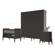 Quarto Infantil Emilly Titanium Roupeiro Cômoda Berço