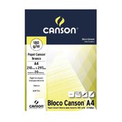 Bloco Canson Branco A4 P/ Desenho 180g/m 20 Fls 210mmx297mm